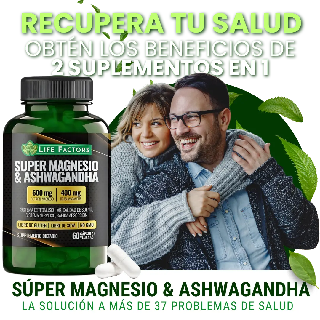 Suplemento Magnesio + Ashwagandha 600Mg